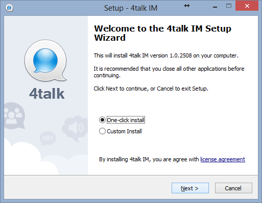 Установка в один клик