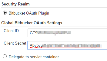 Данные введённые в настройках Jenkins