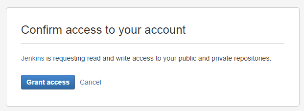Подтверждение доступа через Bitbucket