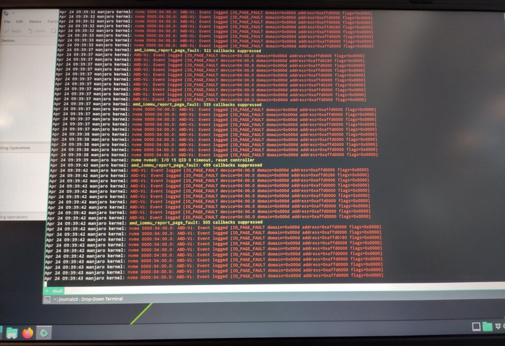 Проблемы с SSD в Manjaro 20.0.2